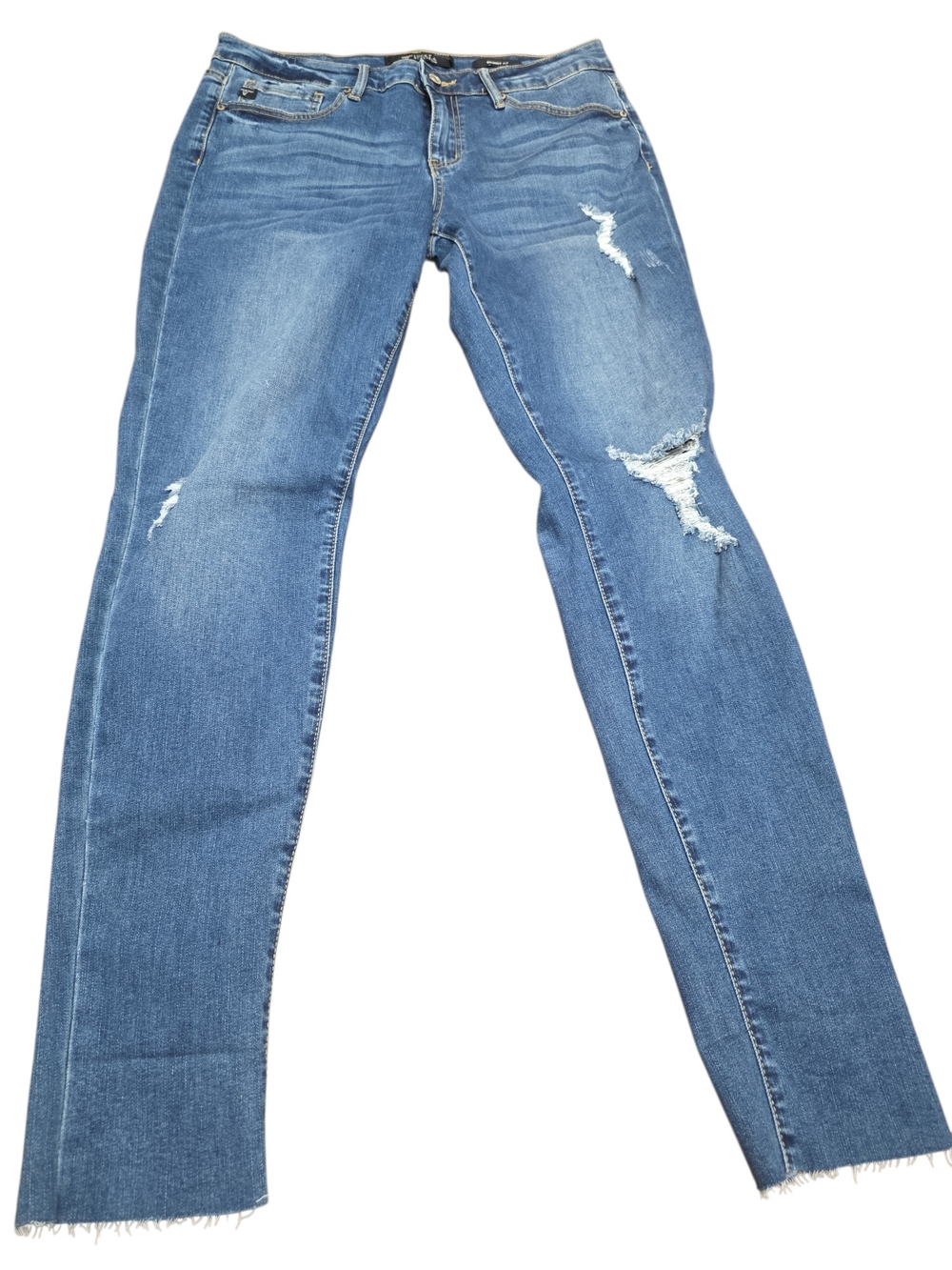 Lucky & Blessed Women's Blue Distressed Skinny Jeans NWOT